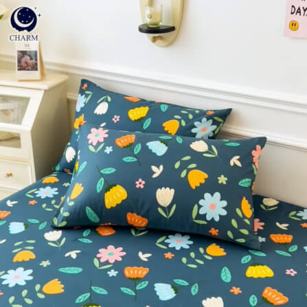 ชุดผ้าปูที่นอน 3.5 ฟุต 4 ชิ้น CHARM รุ่น CLASSIC ลาย GREEN GARDEN_5